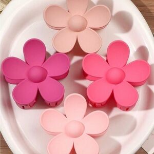 New Set of Four Flower Hair Clips